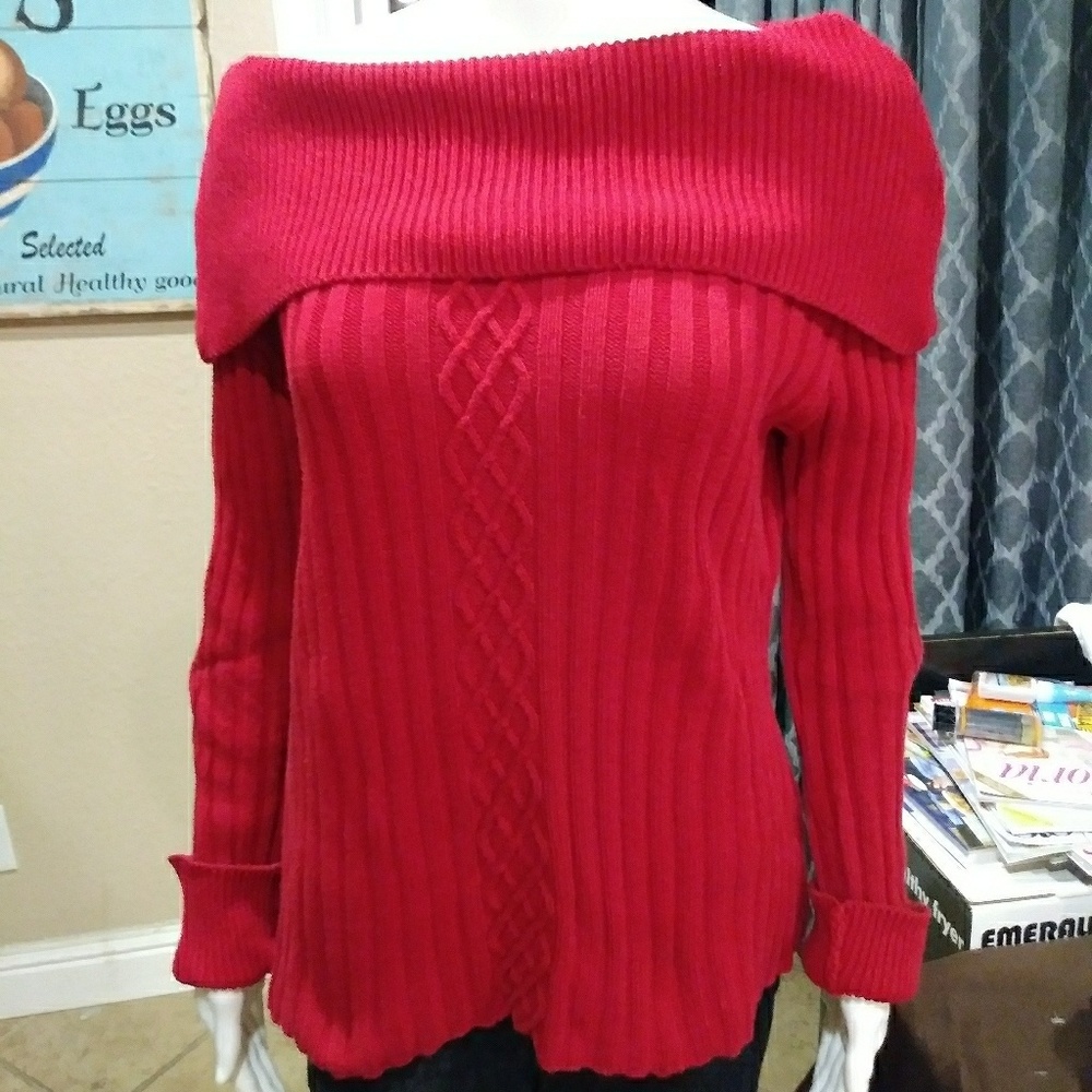 Red Dressbarn Sweater Size Large